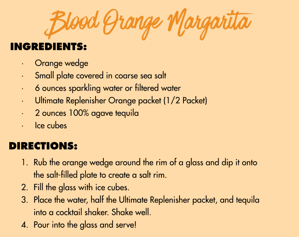 blood orange margarita recipe card