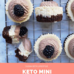 Clean Keto Mini Cheesecakes with Chocolate Mousse Whipped Cream