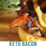 Keto Burger with Bacon Mushroom and Swiss