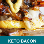 Keto Burger with Bacon Mushroom and Swiss