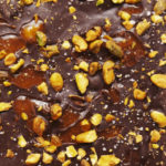 Keto Dark Chocolate Bark With Apricot and Pistachio