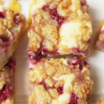 Keto Raspberry Cheesecake Almond Bars