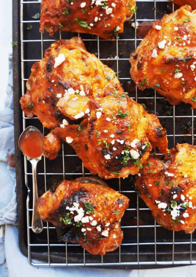 Crispy Oven Baked Keto Buffalo Chicken Thighs Clean Keto Lifestyle