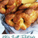 Clean Keto Soft Pretzels with Cheese Sauce