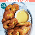 Clean Keto Soft Pretzels with Cheese Sauce
