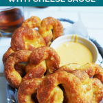 Clean Keto Soft Pretzels with Cheese Sauce