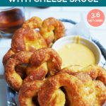 Clean Keto Soft Pretzels with Cheese Sauce