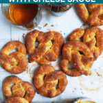Clean Keto Soft Pretzels with Cheese Sauce