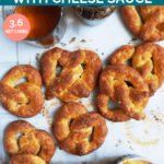 Clean Keto Soft Pretzels with Cheese Sauce