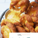 Clean Keto Soft Pretzels with Cheese Sauce
