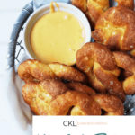 Clean Keto Soft Pretzels with Cheese Sauce