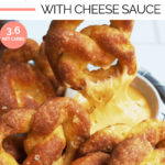 Clean Keto Soft Pretzels with Cheese Sauce