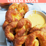 Clean Keto Soft Pretzels with Cheese Sauce