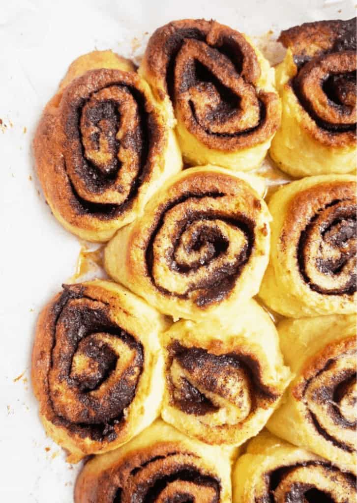 batch of Keto Cinnamon Rolls