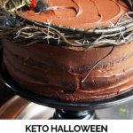 Halloween Raven's Nest Keto Chocolate Cake