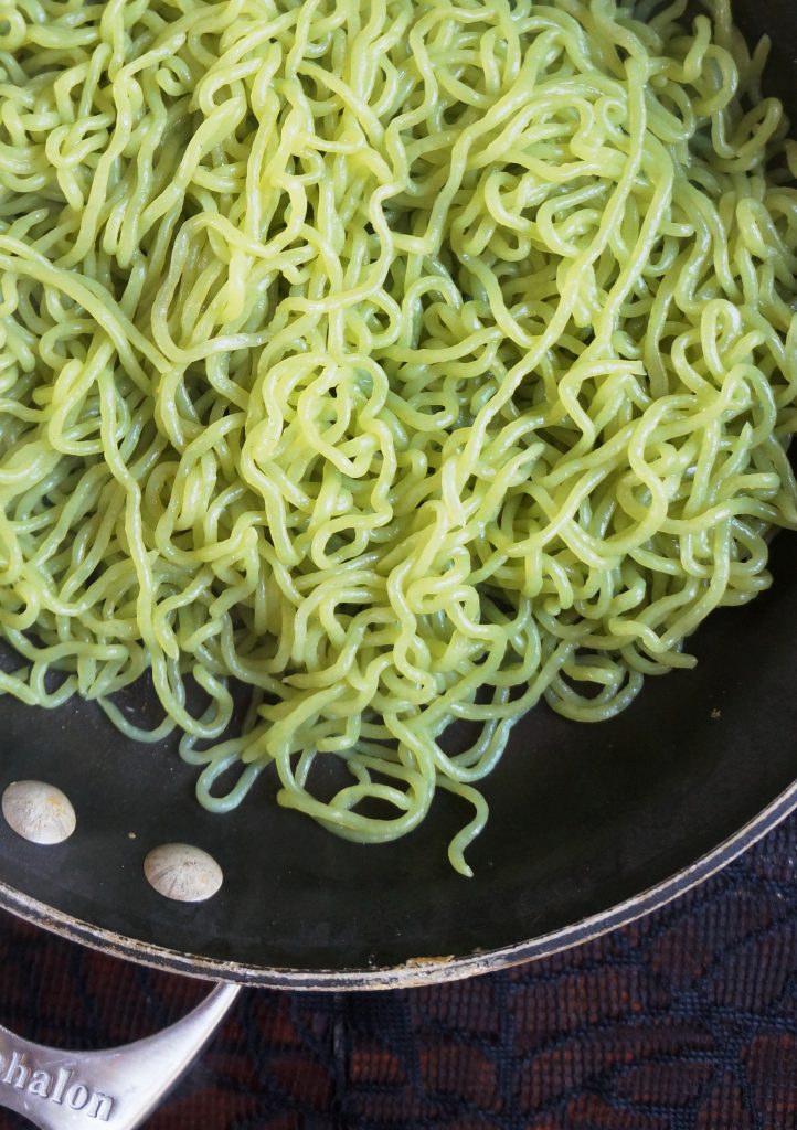 noodles in a pan