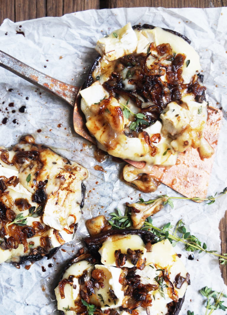 Keto Brie and Thyme Stuffed Portobello Mushrooms with Crisped Shallots Clean Keto Lifestyle