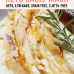 •Keto Cauliflower Mash with Roasted Garlic and Fresh Rosemary