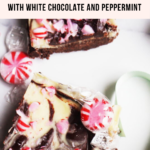 KETO CHOCOLATE BROWNIES WITH WHITE CHOCOLATE AND PEPPERMINT