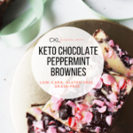 KETO CHOCOLATE BROWNIES WITH WHITE CHOCOLATE AND PEPPERMINT