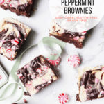 KETO CHOCOLATE BROWNIES WITH WHITE CHOCOLATE AND PEPPERMINT