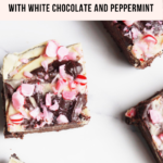 KETO CHOCOLATE BROWNIES WITH WHITE CHOCOLATE AND PEPPERMINT