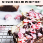 KETO CHOCOLATE BROWNIES WITH WHITE CHOCOLATE AND PEPPERMINT
