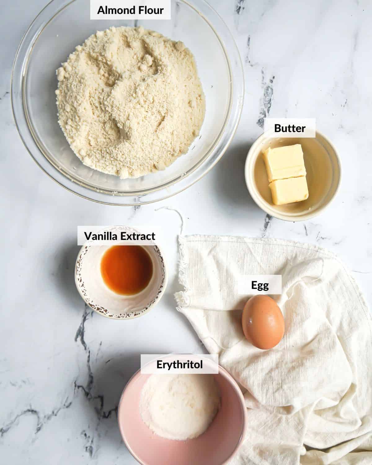 crust ingredients measured out into a bowl