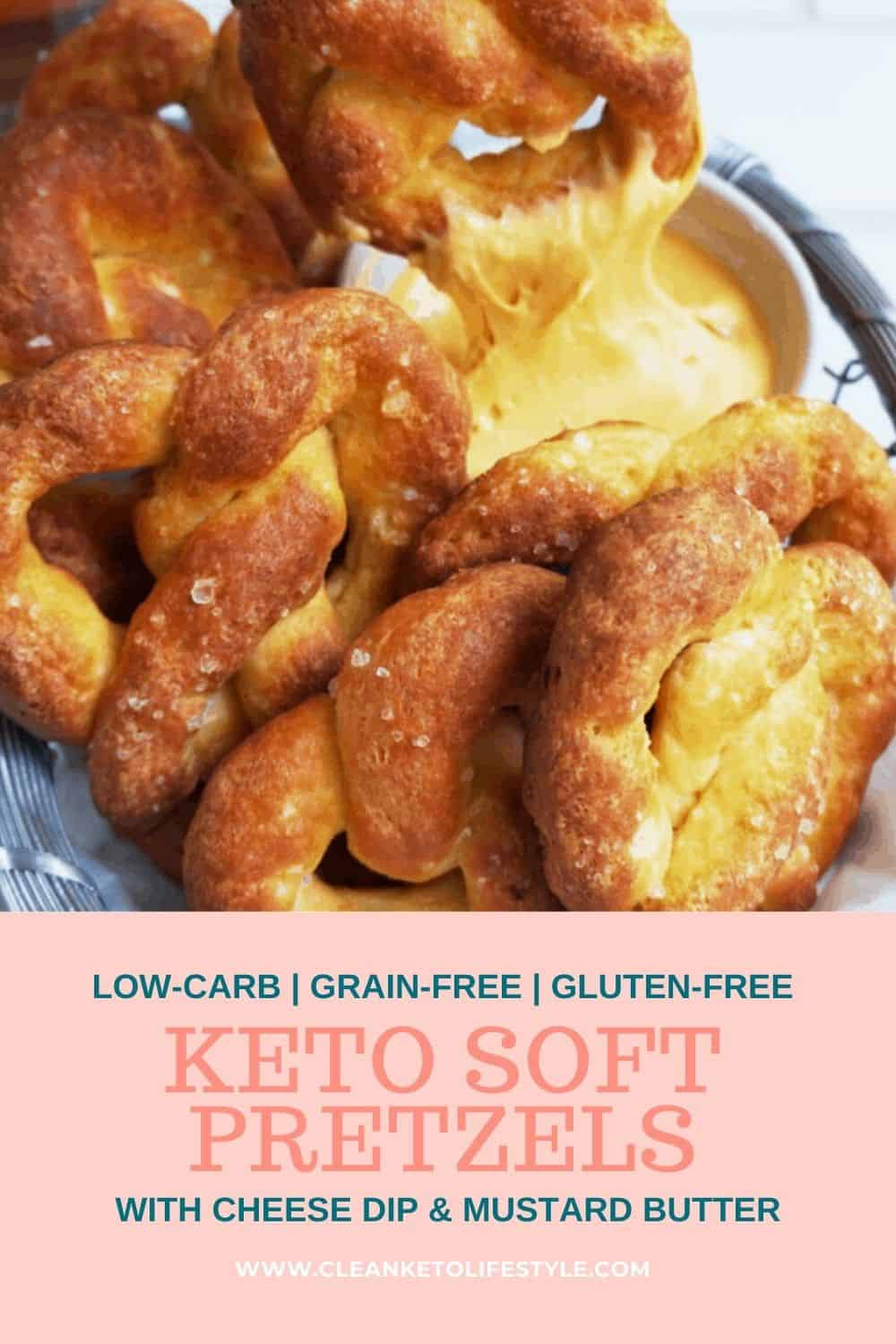 Keto Soft Pretzels with Cheese Dip & Mustard Butter Clean Keto Lifestyle