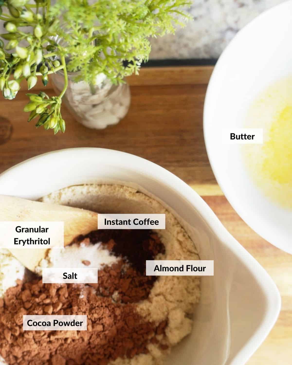 keto fat bomb ingredients in a mixing bowl